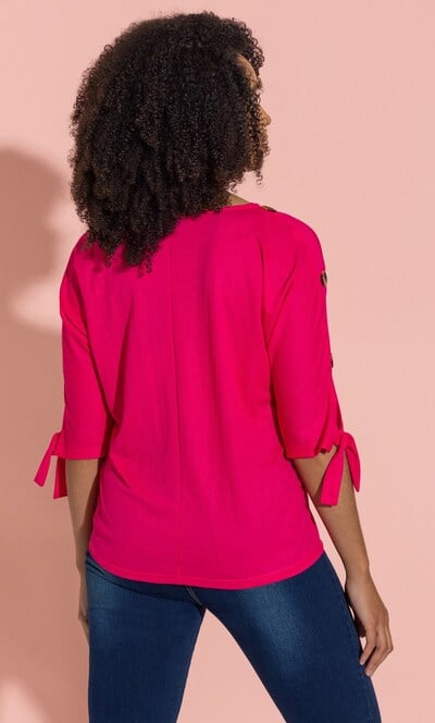Tie Cuff Jersey Top
