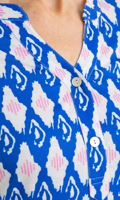Anna Rose Printed Notch Neck Top