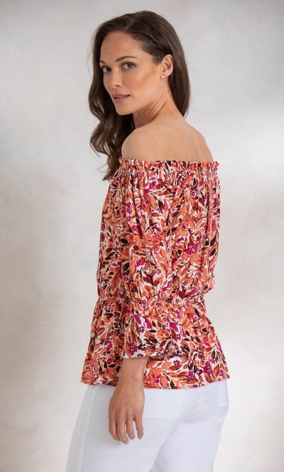 Floral Print Bardot Top