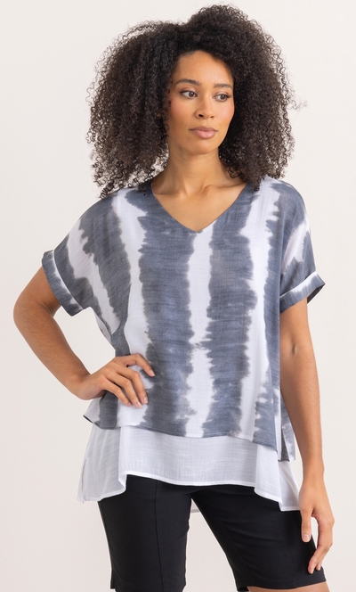 Tie Dye Layered Top