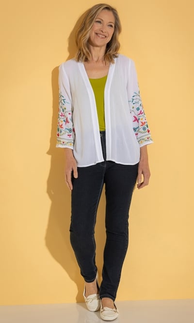 Anna Rose Embroidered Sleeve Cover Up