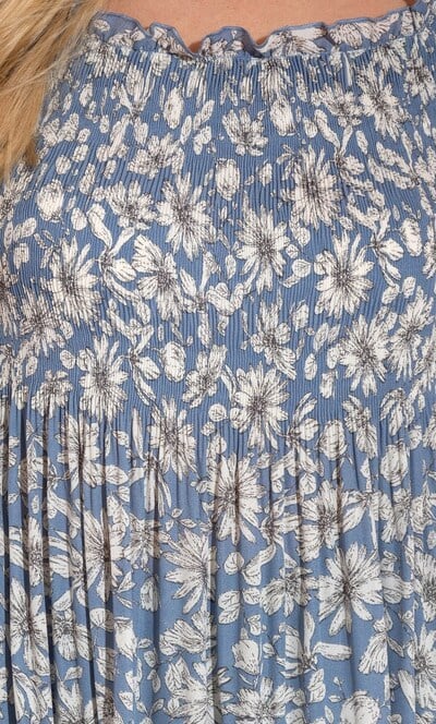 Pleated Floral Printed Georgette Top