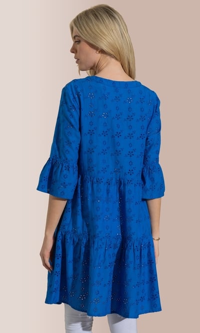 Schiffli Cotton Tunic Top