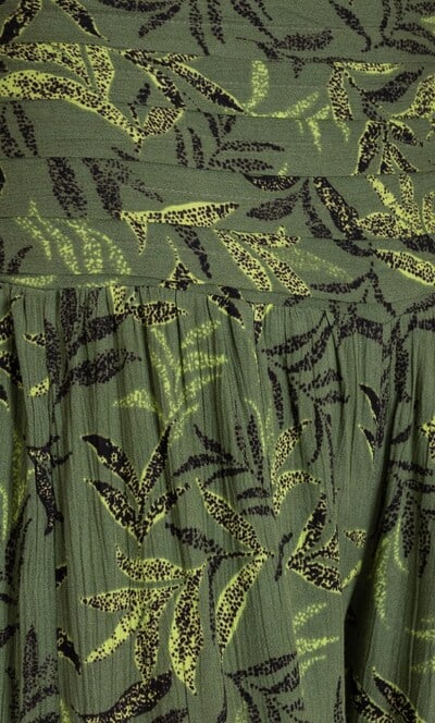 Leaf Print Palazzo Trousers
