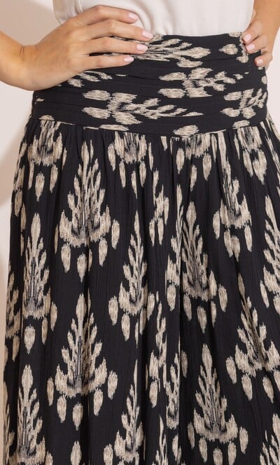 Printed Wide Leg Palazzo Trousers