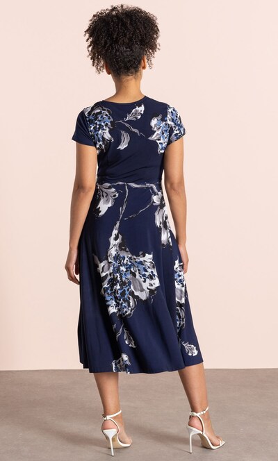 Printed Short Sleeve Midi Dress