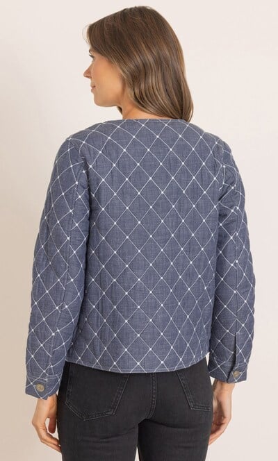 Quilted Button Cotton Jacket