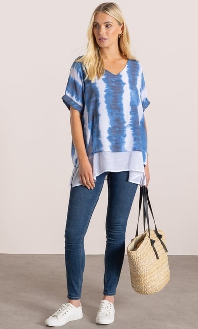 Tie Dye Layered Top
