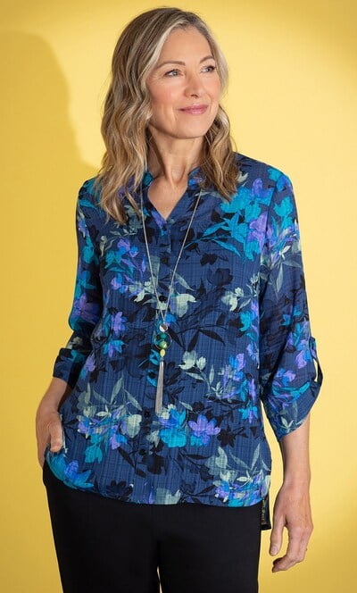 Anna Rose Floral Print Blouse