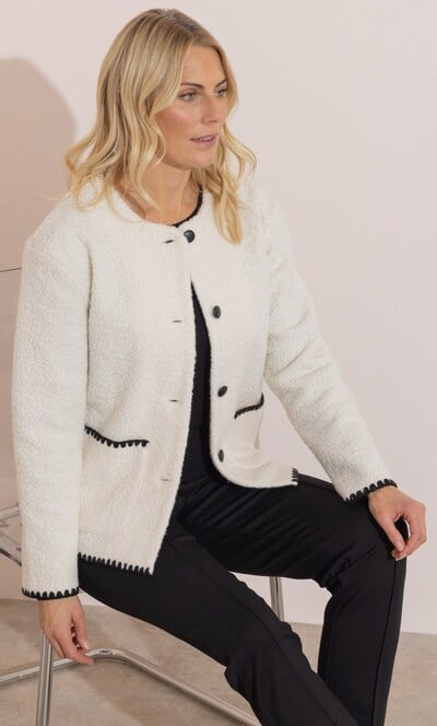 Anna Rose Boucle Collarless Jacket