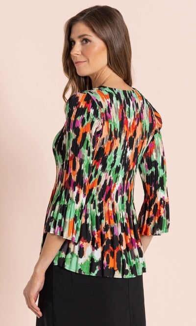 Print Pleated Top