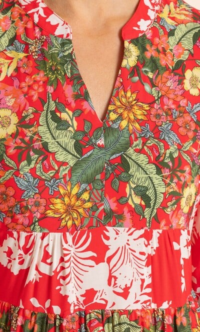 Garden Print Relaxed Fitting Dress