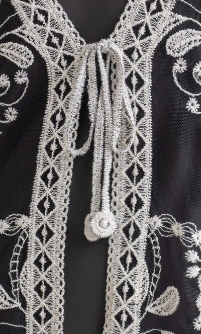 Anna Rose Embroidered Mesh Cover Up