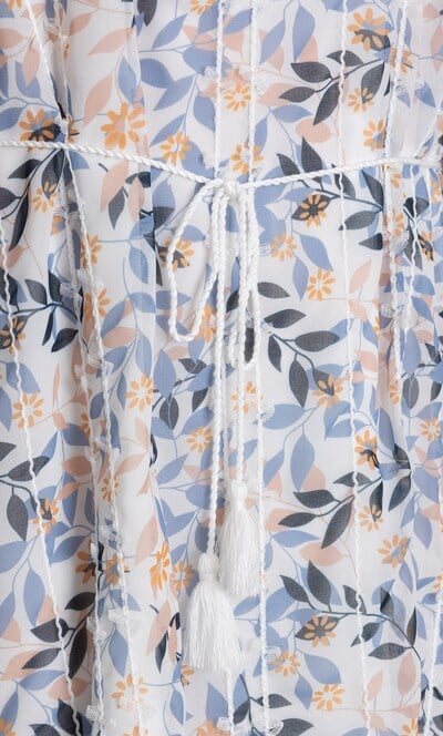 Anna Rose Loose Fitting Leaf Print Dress