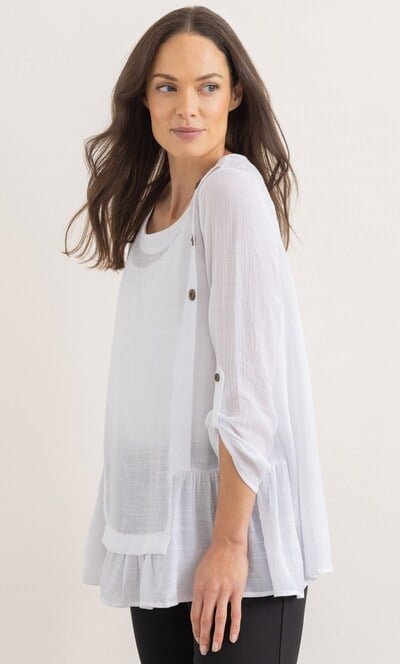 Button Detail Tunic Top