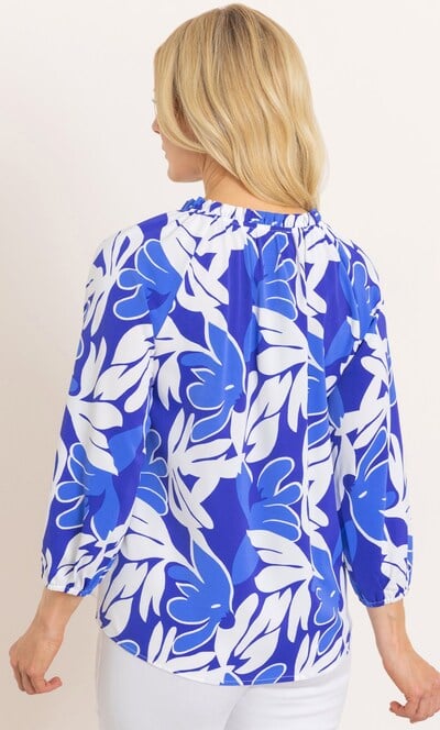 Printed Tie Neck Top