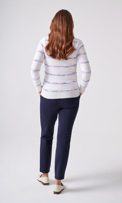 Anna Rose Textured Stripe Knitted Top