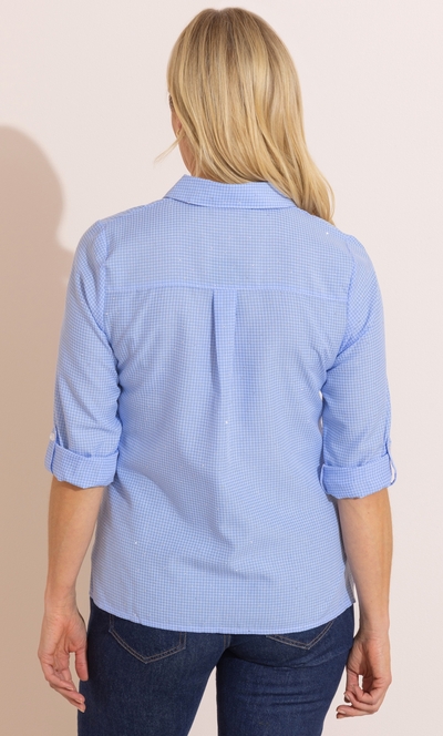 Anna Rose Embellished Checked Shirt