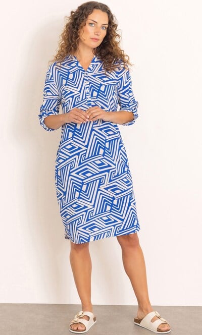 Anna Rose Geometric Printed Dress