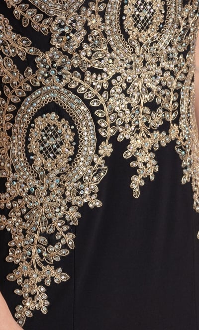 Embellished Sleeveless Maxi Evening Dress