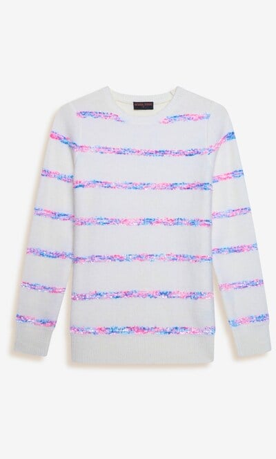 Anna Rose Textured Stripe Knitted Top