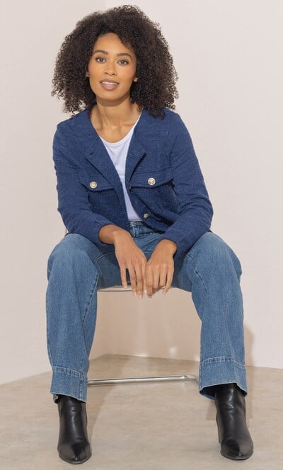 Boucle Bomber Jacket