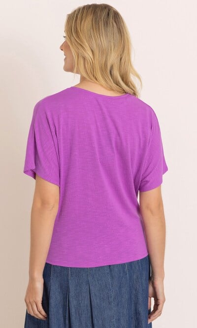 Textured Tie Hem Top