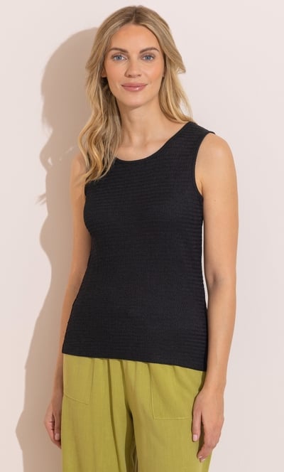 Textured Sleeveless Vest Top