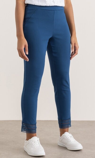 Crochet Hem Ankle Grazer Trousers