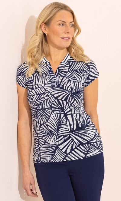 Anna Rose Printed Short Sleeve Top