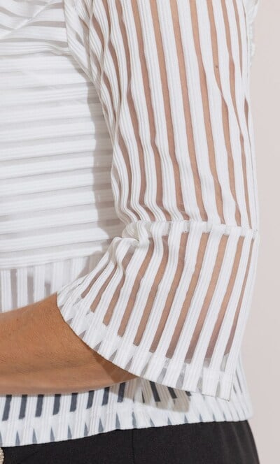 Anna Rose Striped Peplum Jacket