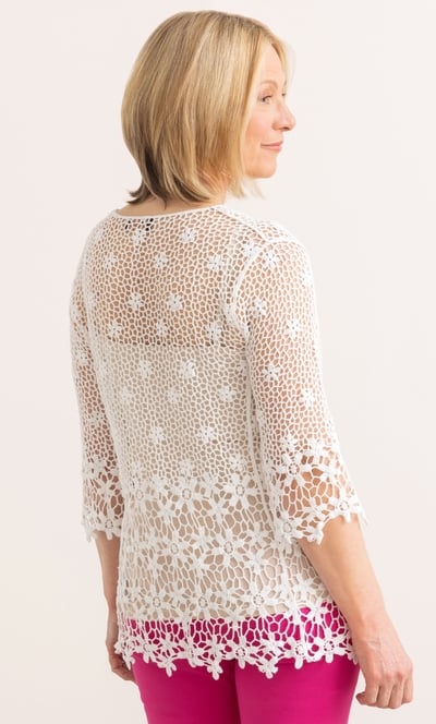 Anna Rose Cotton Crochet Cardigan