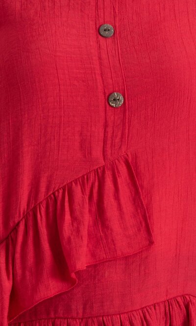 Frill Trim Short Sleeve Top