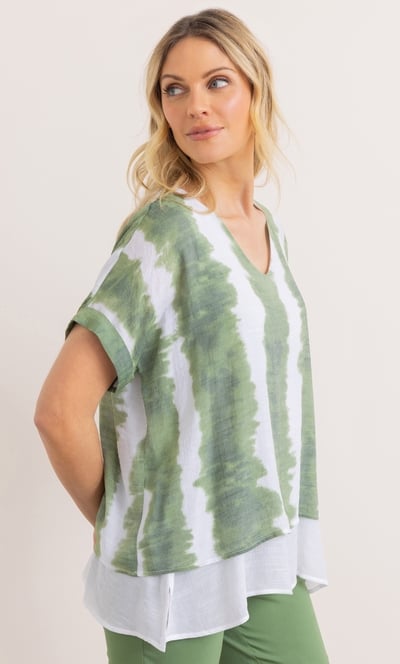 Tie Dye Layered Top