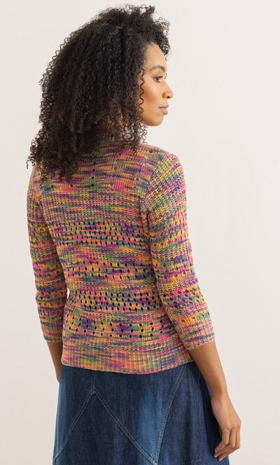 Space Dye Open Tape Yarn Knit Jumper