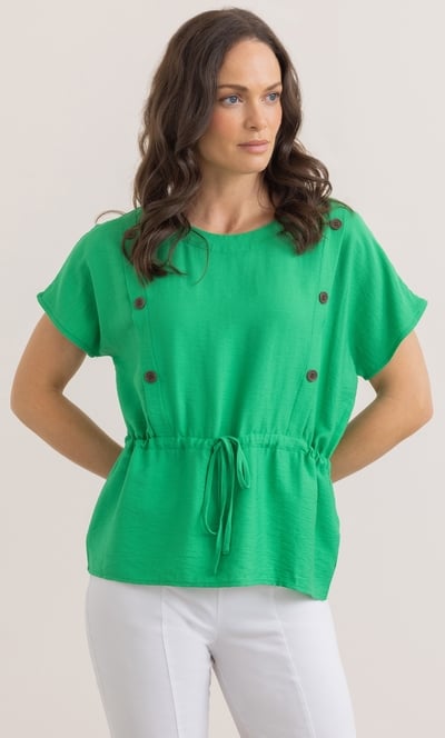 Tie Waist Short Sleeve Top