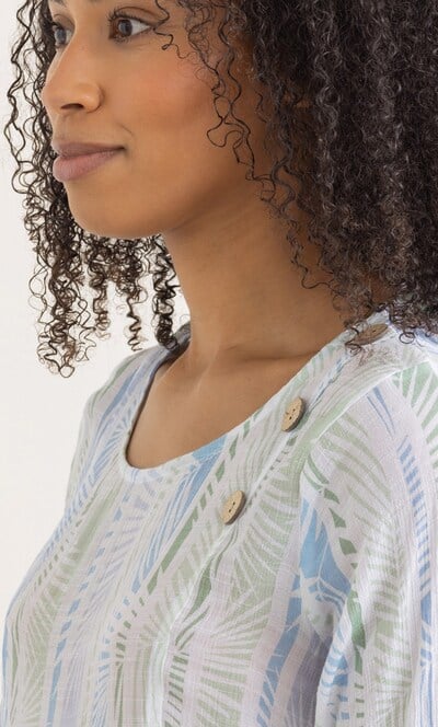 Printed Dip Hem Tunic Top