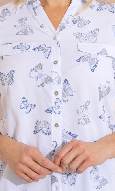 Anna Rose Printed Glitter Butterfly Blouse
