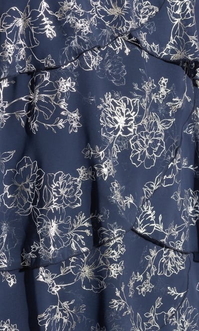 Shimmer Print Layered Dress