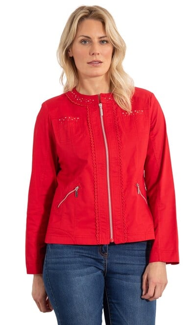 Embellished Cotton Blend Jacket