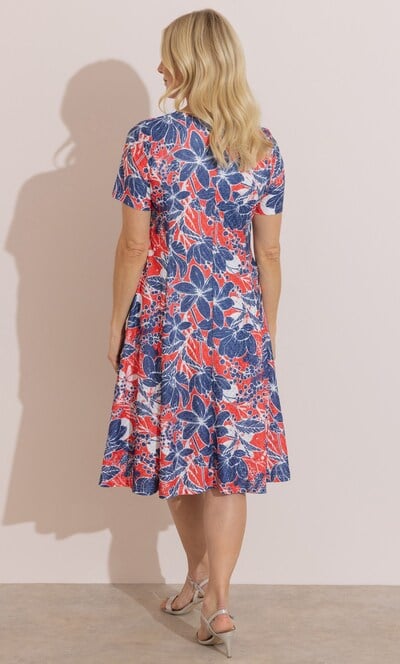Anna Rose Garden Print Textured Dress