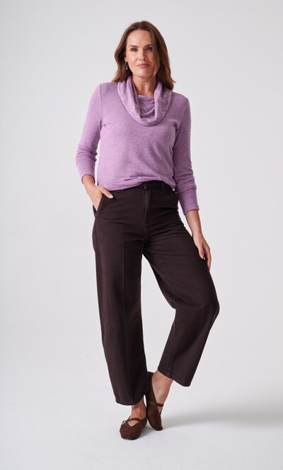 Anna Rose Spot Foil Print Cowl Neck Jumper
