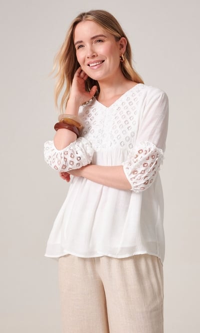 Lace Trimmed Top