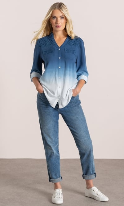 Embellished Dip Dye Shirt