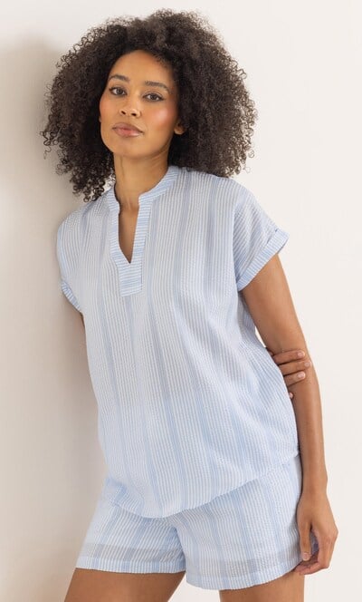 Striped Short Sleeve Top