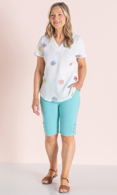Anna Rose Embroidered Cotton Top
