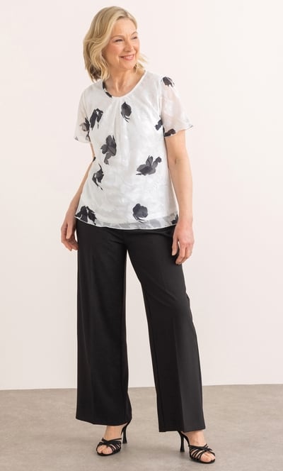 Anna Rose Bias Cut Floral Top