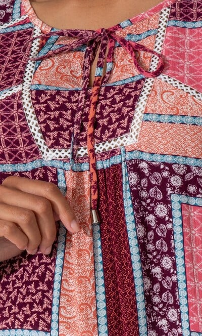 Patchwork Print Top