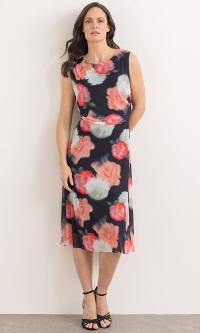 Floral Print Mesh Dress