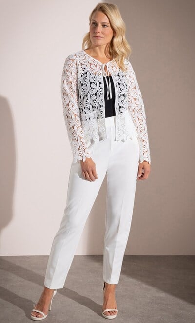 Tie Front Lace Jacket